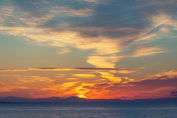 Fototapeta premium Greece sunset