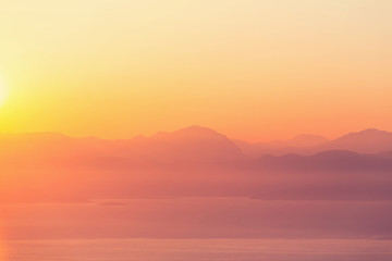 Mountains silhouette