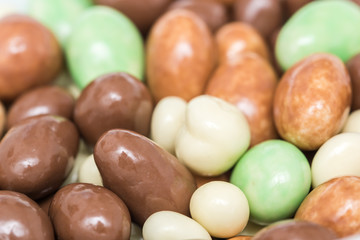 Mint And White Milk Chocolate Sweets Background