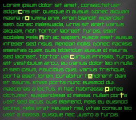 Obraz premium Lorem Ipsum text with highlighted word Concept
