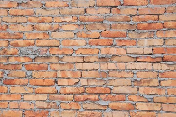 wall brickwork brown background vertical close up