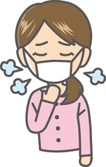 体調不良　咳 のど