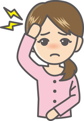 体調不良　頭痛