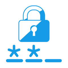 Icono aislado login azul