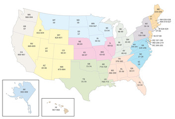 united states zip code map