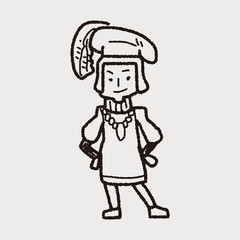 medieval people doodle