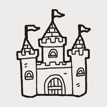 castle doodle Stock Vector | Adobe Stock