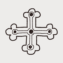 royal cross doodle