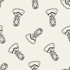 princess doodle seamless pattern background