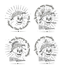 Trendy Retro Vintage Insignias - Badges vector set