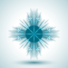 Obraz premium Abstract snowflake. Editable vector. Eps 10