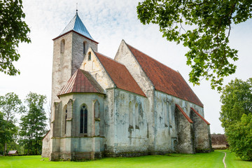 Fototapeta na wymiar Church in Valjala. Saaremaa island, Estonia