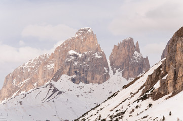 Dolomites in Italy in winter