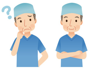 医師　医者　手術　表情