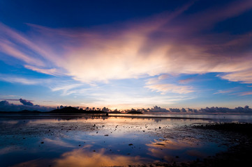 Harbour before sunrise in the morning