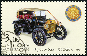 Fototapeta na wymiar RUSSIA - 2003: shows Russo-Balt K 12/20, made in 1911