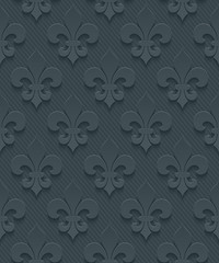 3D Dark Gray Seamless Perforated Wallpaper. - obrazy, fototapety, plakaty