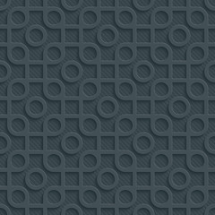 3D Dark Gray Seamless Perforated Wallpaper.