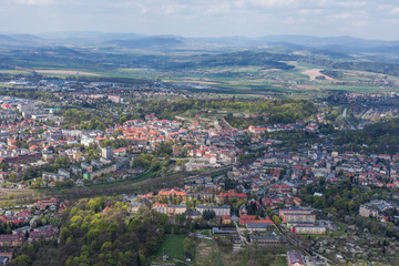 aerial view of  the Klodzko city center