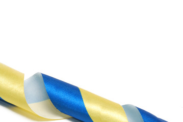 Satin ribbons the Ukrainian flag. 
