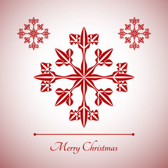 Obraz na płótnie Canvas Snowflakes with Merry Christmas sign. Editable vector. Eps 10