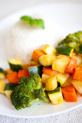 Rice with roasted vegetables