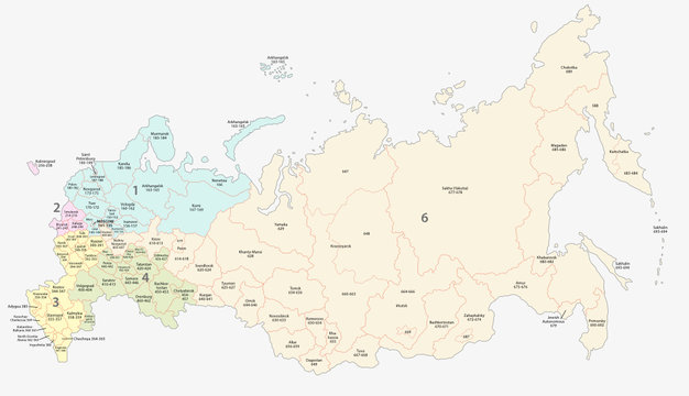 russian postcodes map