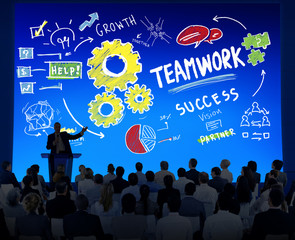Teamwork Team Together Collaboration Business Seminar Presentati