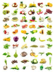 collection of fresh fruits and vegetables