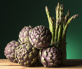 Fototapeta premium vegetables on the wooden table