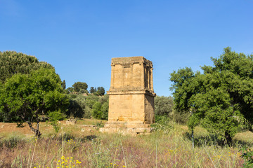 Fototapeta na wymiar Tomb of Theron (Terone), Valley of Temples, Agrigento