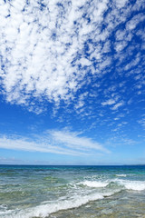 南国の美しいビーチと紺碧の空