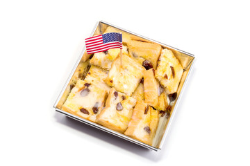 breakfast setting of delicious American toast