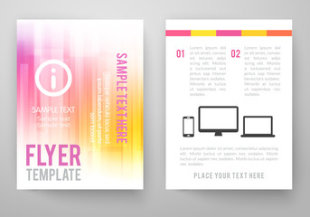 Set of abstract bright background for flyer, brochure template