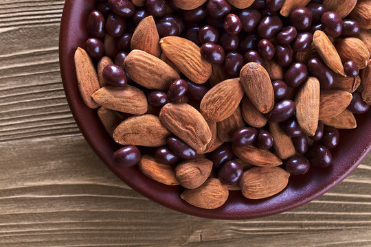 chocolate and almond nuts