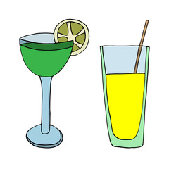 Set of cocktails