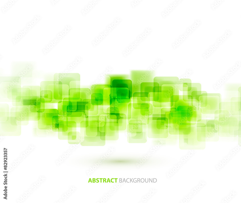 Poster green shiny squares technical background. vector