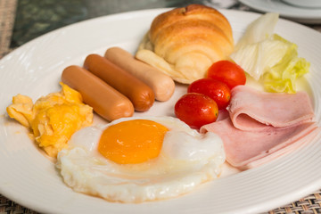 Breakfast in the morning