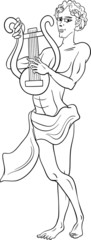 greek god apollo coloring page