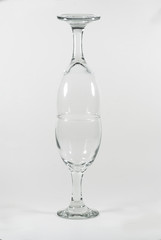  Empty wine glass. isolated on a white background