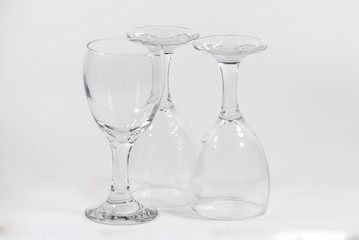  Empty wine glass. isolated on a white background