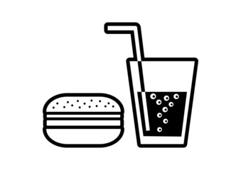 Hamburger icon on white background