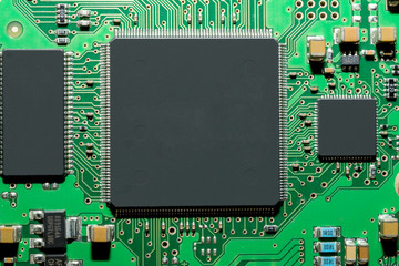 Close-up of electronic circuit board.