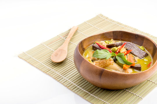 Thailand food Green curry Chicken