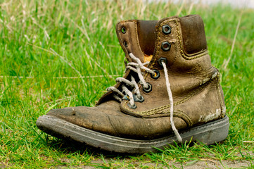 abandoned old shoe