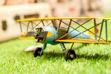 miniature airplane close up