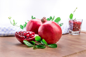 Ripe pomegranates