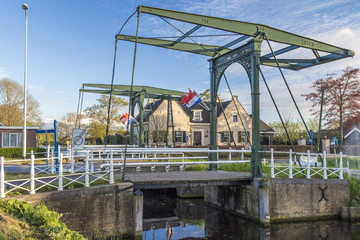 Classic  draw bridge in Holland, Netherlands