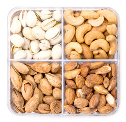 Assorted nuts in a box