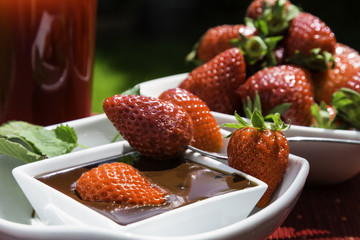 Strawberries and chocolate